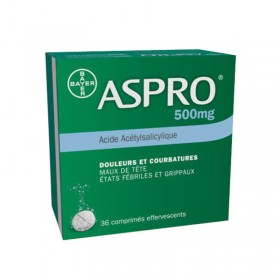 Aspro 500mg - 36 effervescents tablets - BAYER