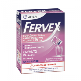 Fervex Enfants sans sucre - 8 sachets - UPSA