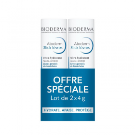 Atoderm ultra moisturizing lip balm set of 2 x 4g - BIODERMA