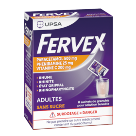 Fervex Adultes sans sucre 8 sachets de granulés - UPSA