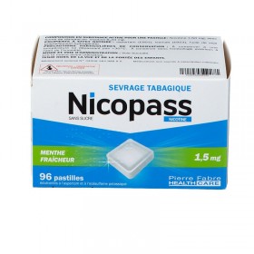 Nicopass 1.5 mg sugar free fresh mint flavor -...
