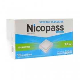 Nicopass 1.5 mg sugar free eucalyptus flavor -...