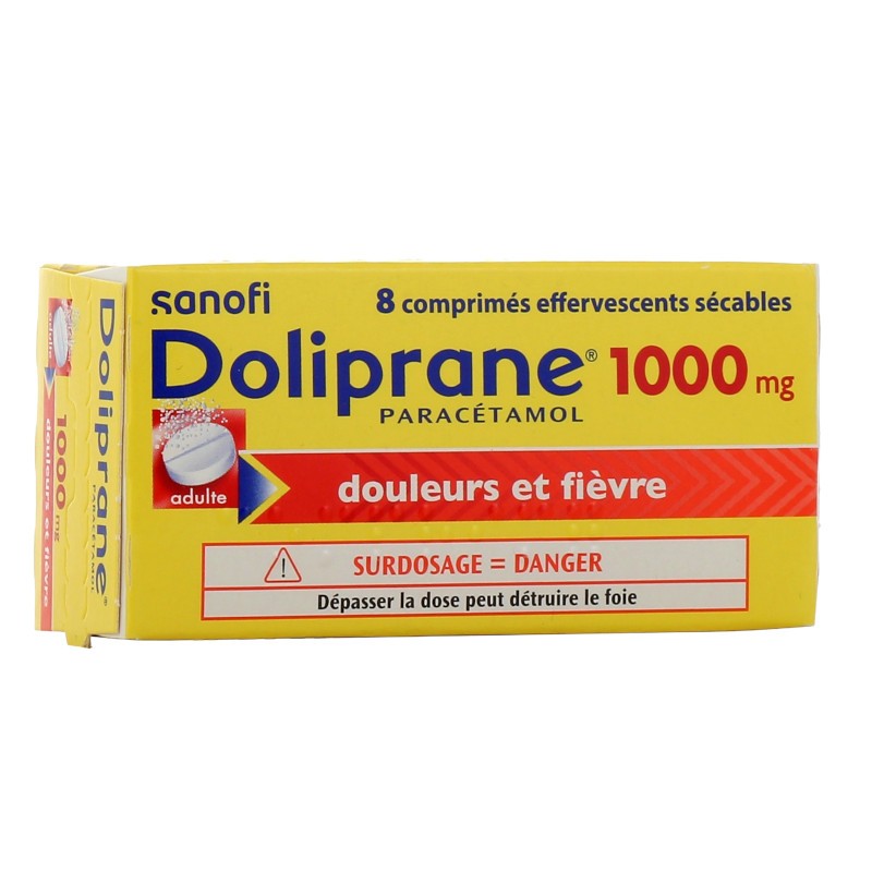 Pharmacie Espace Coty - Médicament Doliprane 1000 Mg Comprimés  Effervescents Sécables T/8 - Paracétamol - Le havre