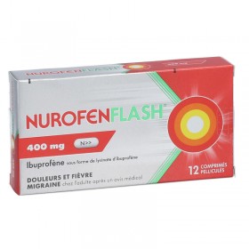 Nurofenflash 400 mg ibuprofène - 12 comprimés - Douleurs et fièvre