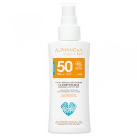 Hypoallergenic sun spray spf 50: sensitive and reactive skin ALPHANOVA ORGANIC SUN