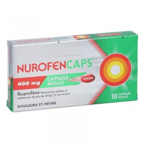 Nurofencaps 400mg ibuprofène - 10 capsules molles - Douleurs et Fièvre