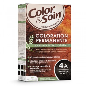 Permanent hair dye 4A iced brown Color&Soin LES 3 CHENES