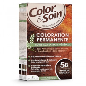 Permanent hair dye 5B chocolate brown Color&Soin LES 3 CHENES