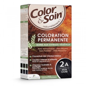 Permanent hair dye 2A azure black Color&Soin...