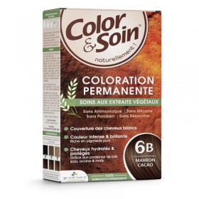 Permanent hair dye 6B cocoa brown Color&Soin LES 3 CHENES