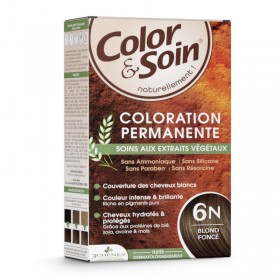 Coloration permanente 6N blond foncé Color et Soin LES 3 CHENES