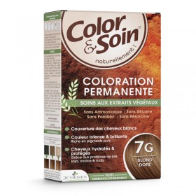 Permanent hair dye 7G golden blond Color&Soin LES 3 CHENES