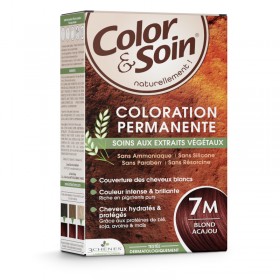 Coloration permanente 7M blond acajou Color et Soin LES 3 CHENES
