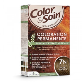 Coloration permanente 7N blond noisette Color et Soin LES 3 CHENES