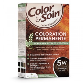 Coloration permanente 5W marron doré Color et Soin LES 3 CHENES