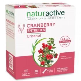 Urisanol cranberry entretien 20 sticks - NATURACTIVE