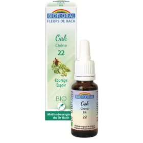 Fleur de Bach BIO Oak (Chêne) Flacon 20 ml BIOFLORAL