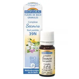 Fleur de Bach SANS ALCOOL Granules Secours Nuit paisible Bio 10 ml BIOFLORAL