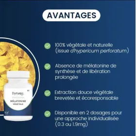 Mélatonine végétale 1,9 mg 60 gélules DYNVEO