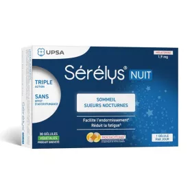 Serelys Nuit 30 capsules: Sleep disorders and night sweats linked to menopause